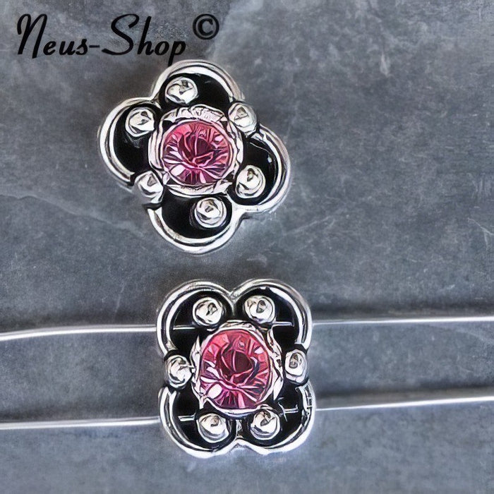 Abstandhalter Blume Swarovski rosa 11x10mm 10Stück