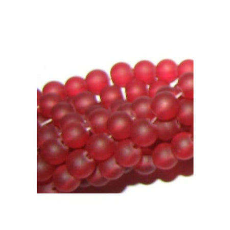 Glas matt rot 8mm 20 Stück