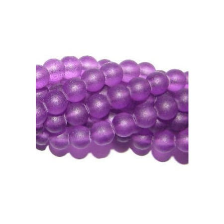 Glas matt violett 8mm 20 Stück