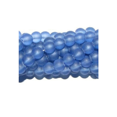 Glas matt blau 8mm 20 Stück