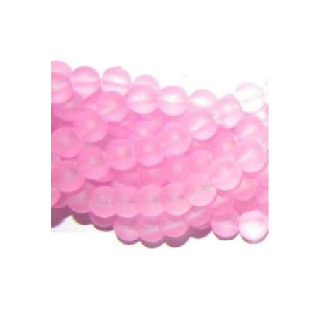 Glas matt pink 8mm 20 Stück