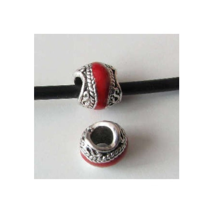 Easy style Metallperle rot Thahiti 1 Stück