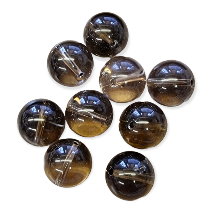 Quarz Rauch  16mm 1 Stück