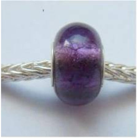 Easy style Perle violett mit Silberfolie 1 Stück