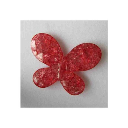Acryl Schmetterling gross rot 45x34mm 1 Stück