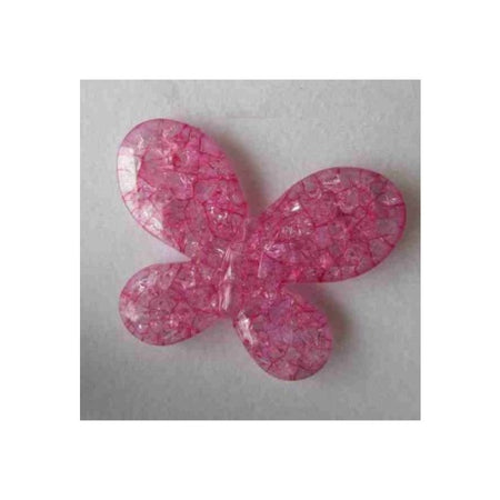 Acryl Schmetterling gross pink 45x34mm 1 Stück