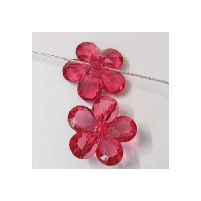 Acril Blume Facette pink  27x10mm  1Stück