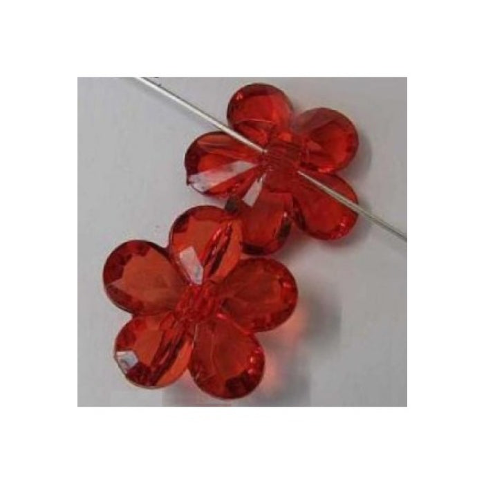 Acril Blume Facette rotorange 27x10mm 1 Stück