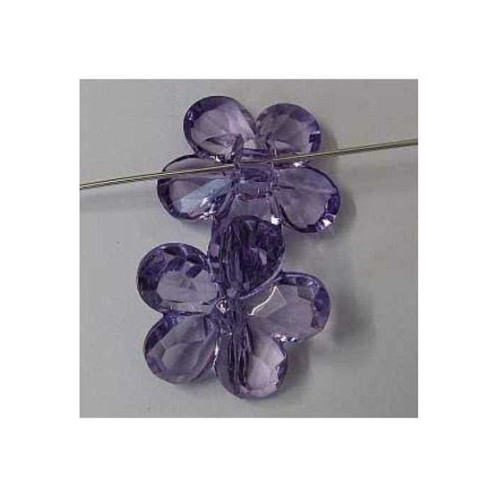 Acryl Blume Facette violett 27x10mm  1 Stück