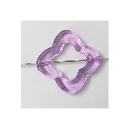 Acryl Blume Kreuz violett 32x32mm 2 Stück