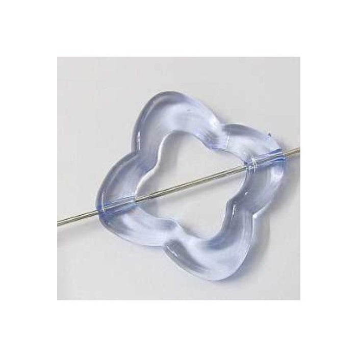 Acryl Blume Kreuz hellblau 32x32mm 2 Stück