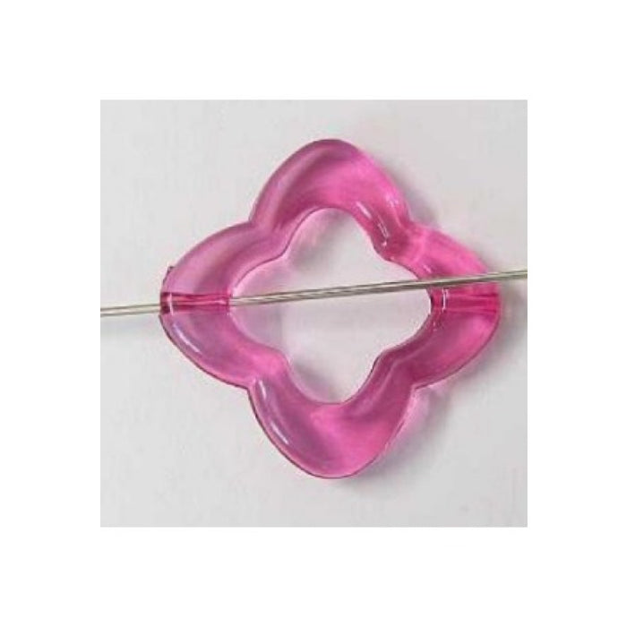 Acryl Blume Kreuz pink 32x32mm 2 Stück