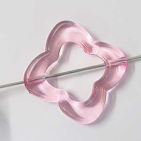 Acryl Blume Kreuz rosa 32x32mm 2 Stück