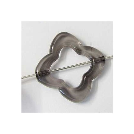 Acryl Blume Kreuz rauch 32x32mm 2 Stück