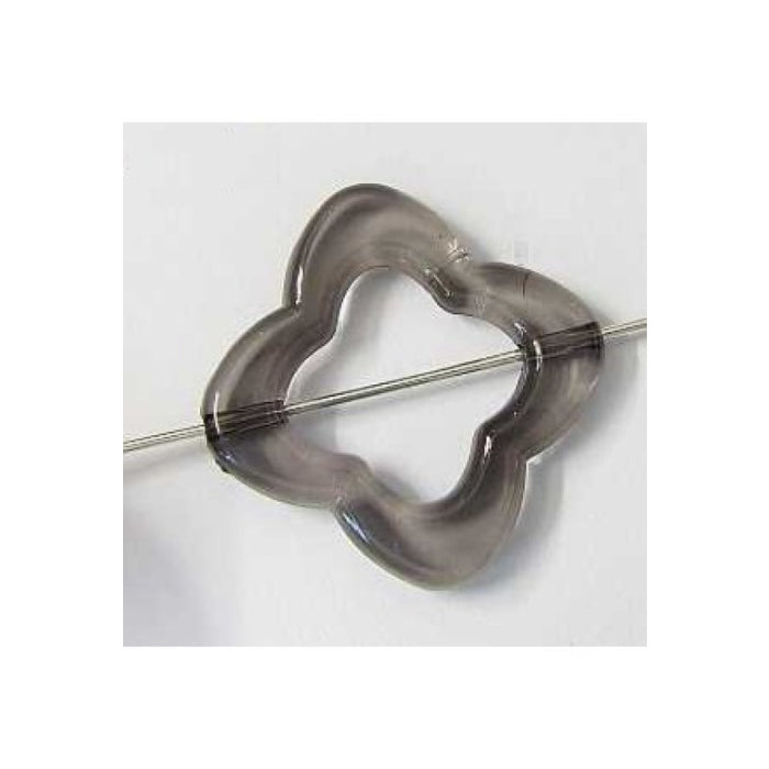 Acryl Blume Kreuz rauch 32x32mm 2 Stück