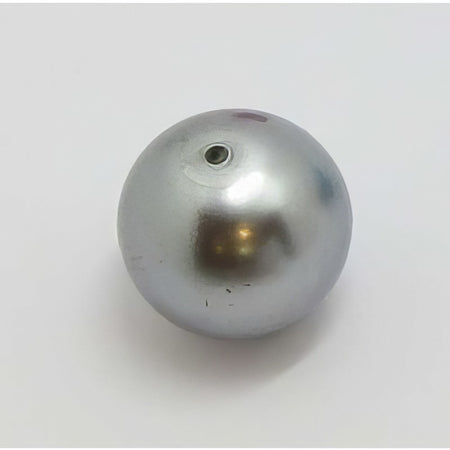 Glasperle grau Perlenschimmer 16mm 1Stück