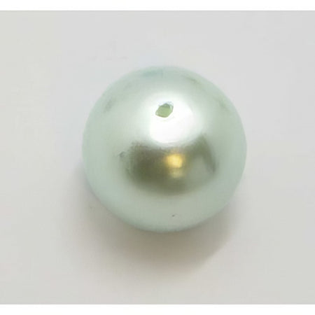Glasperle helltürkis Perlenschimmer 16mm 1Stück