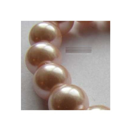 Glasperle apricot Perlenschimmer 6mm 20Stück