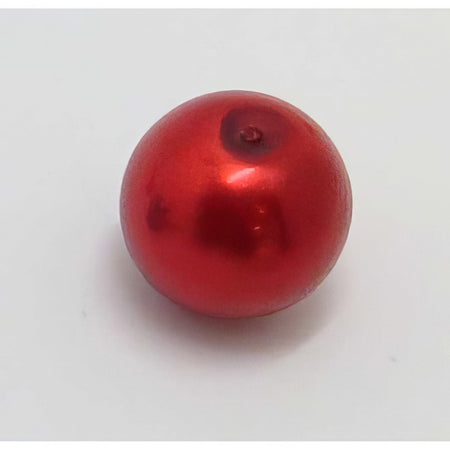 Glasperle rot Perlenschimmer 16mm 1 Stück