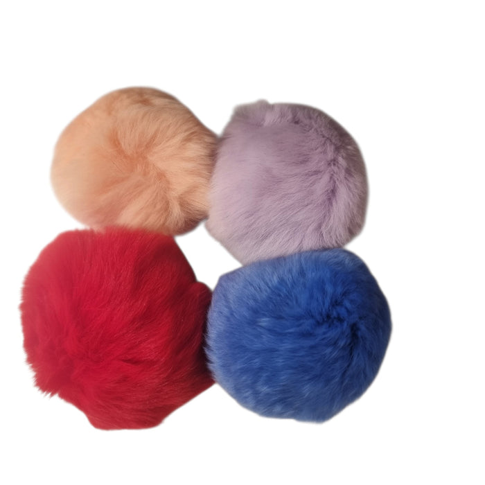Anhänger Pompon kunstfell diverse Farben 7-8cm 1 Stück