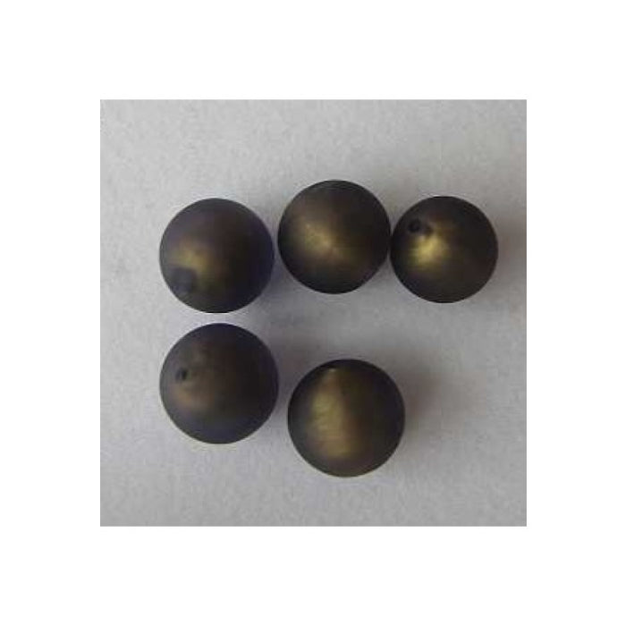 Glasperle mit Goldfolie violett 16mm 1 Stück