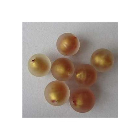 Glasperle mit Goldfolie orange 16mm 1 Stück