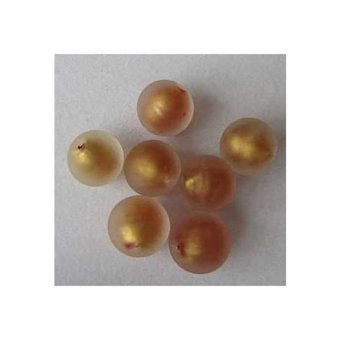 Glasperle mit Goldfolie orange 16mm 1 Stück