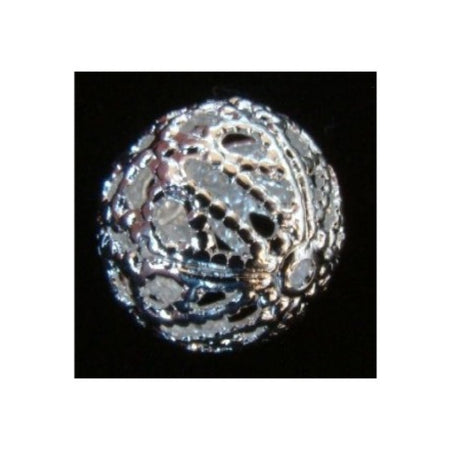 Filigranperlen 8mm silber 10 Stück