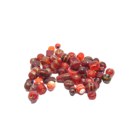 Glasperlen Mix rot 100gr