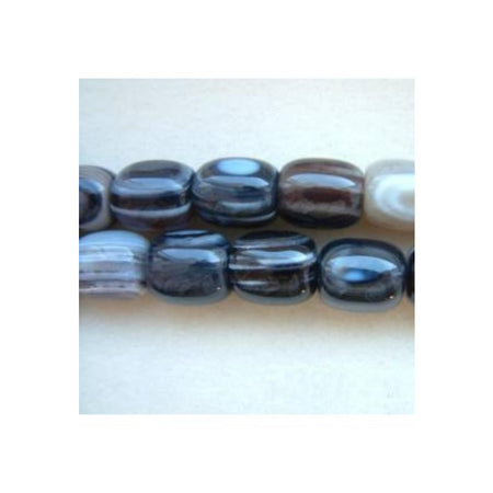 Streifen Achat Trommel 12x14mm 1 Stück