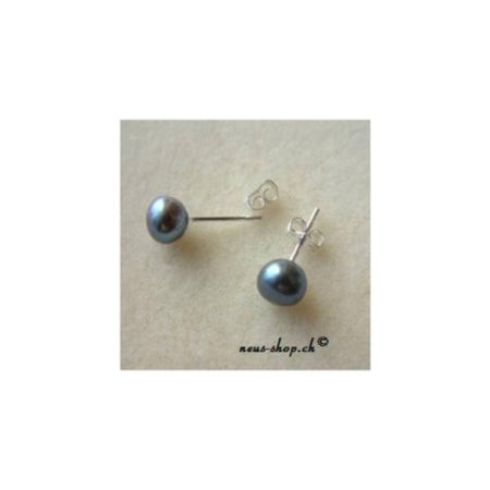 Perlenohrringe 8mm peacock 925 Silber