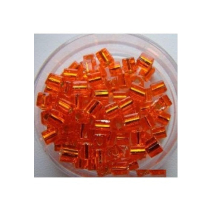 Glaswürfeli orange Silver line 30gr. ca.350 Stück