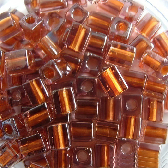 Glaswürfeli amber gold 30gr. ca.350 Stück