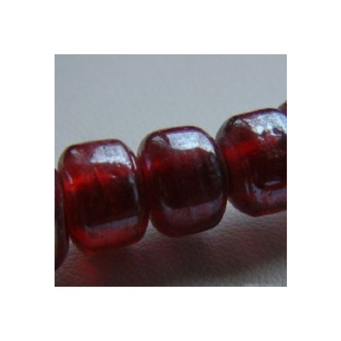 Buggi Glasperle rot Lüster 10 Stück ca.9x7mm