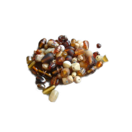Glasperlen Mix Amber 100gr