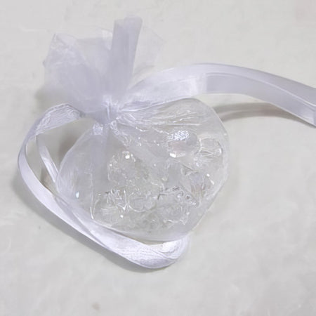 Organzasäckli Herz weiss 1 Stück