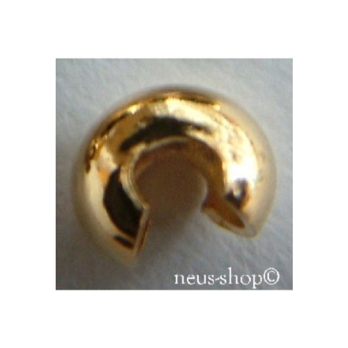 XL Stülpperle 5mm gold 100 Stück