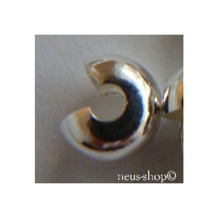 Stülpperle 4mm silber 10 Stück