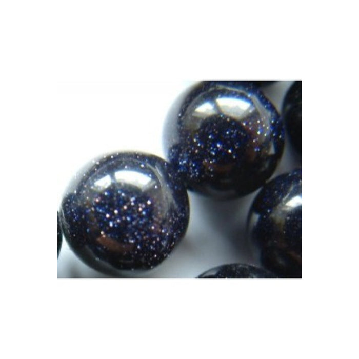 Blauer Goldstein 8mm (Glas) 1 Stück
