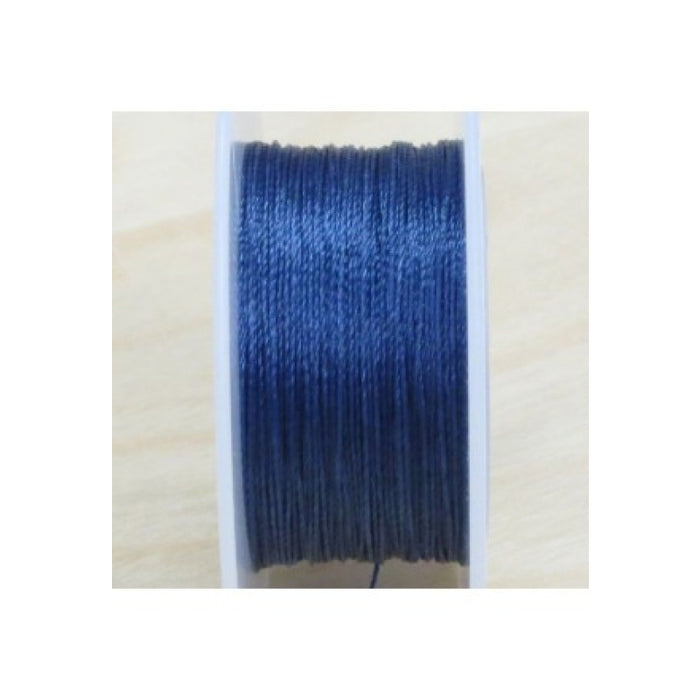 Perlenfaden Blau  #1,2,3 zum knüpfen Silikon 18m