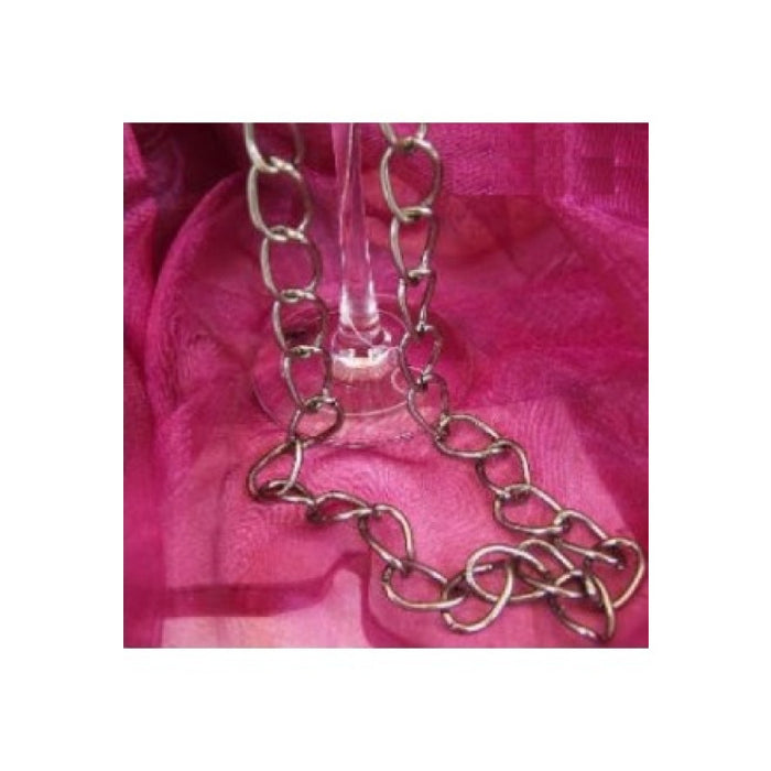 Gliederkette grossgliederig Aluminium platinfarben