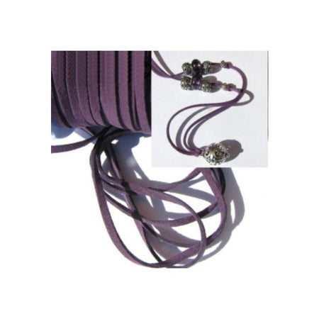 Wild-Lederimitat dunkel violett 2m