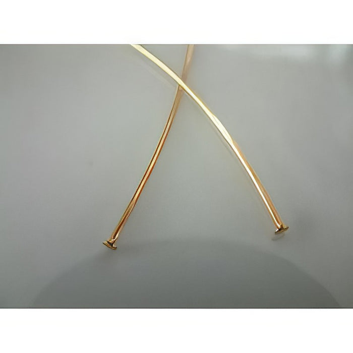 XL Stift mit Kopf vergoldet 100x0.7mm 100 Stück
