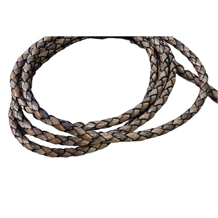 Leder Strang  Bola cord Top Qualität grau 4mm/ 1m