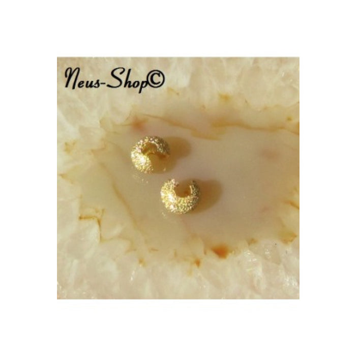 Stülpperle 4mm goldfarben Stardust 10 Stück