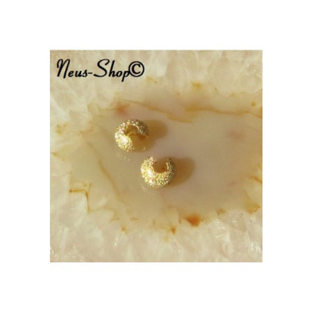 Stülpperle 4mm goldfarben Stardust 100 Stück