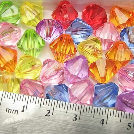 Bicone 16mm Acryl 10 Stück Basteln Modeschmuck Zierperlen