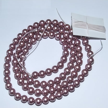 Swarovski Perlen puder rosa  6mm 1 Strang ca 100 Stück