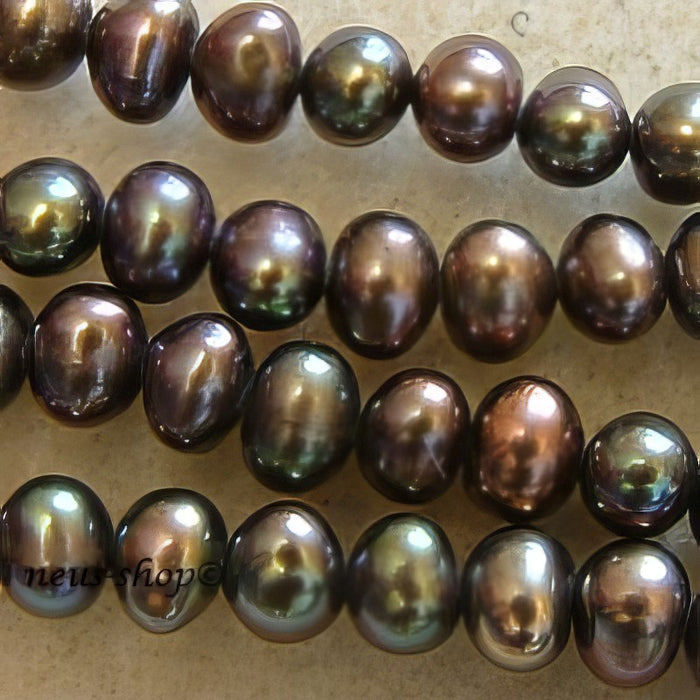 Süsswasserperle bronze 6mm 1 Stang.