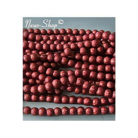 Glasperle rot mit Struktur Perlenschimmer 8mm  20Stück